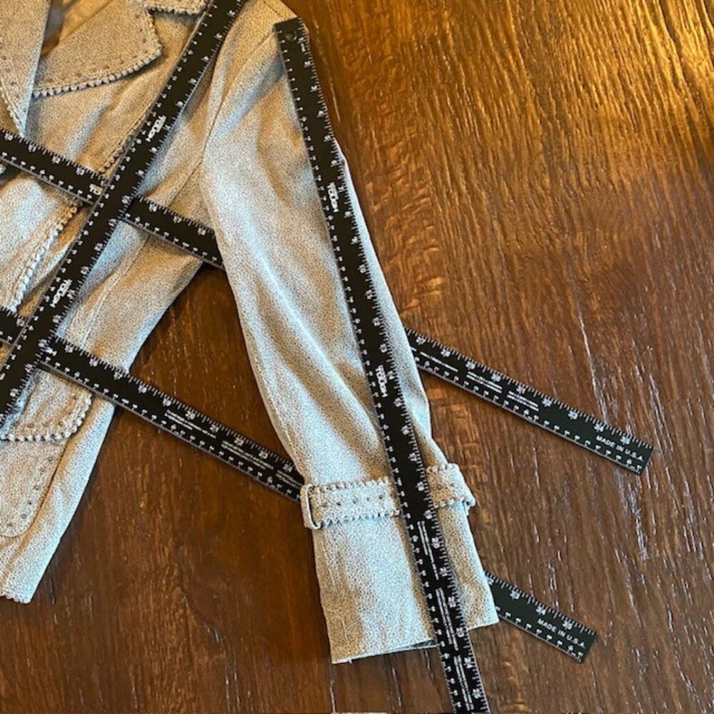 Bradley by Bradley Bayou Suede Leather Studded Moto Jacket Small - Picture 5 of 16